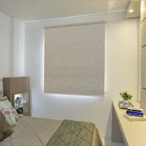 Cortina Rolô BK Linho natural Largura 1,80 x 1,50