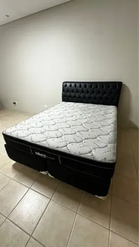 Cama Queen (Box e Colchão)