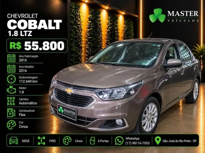 Chevrolet Cobalt 1.8 8V Econo.flex 4P Aut.(pcd) 2016