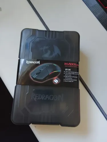 Mouse Gamer Redragon Invader Pro, SEM FIO, NOVO