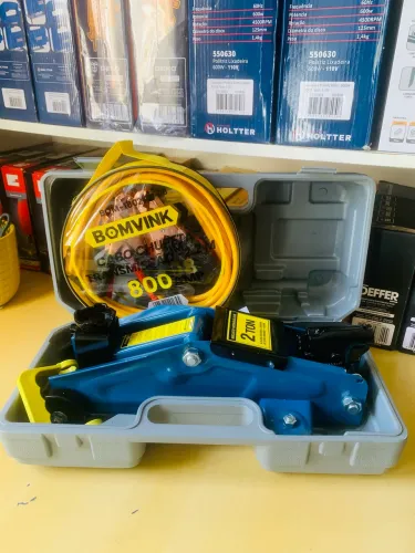 Macaco hidráulico jacaré 2T+cabo chupeta 800AMP.