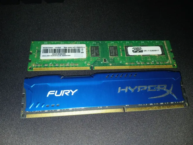 Kit RAM DDR3 16GB 1600MHz - 2 Pentes de 8GB Funcionando