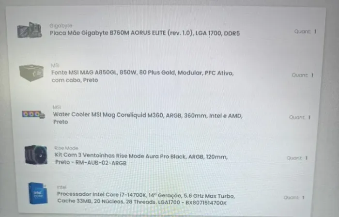 Vendo PC Gamer usado, comprado há 1 ano, com nota fiscal e garantia. (Novo ele está 24k+)