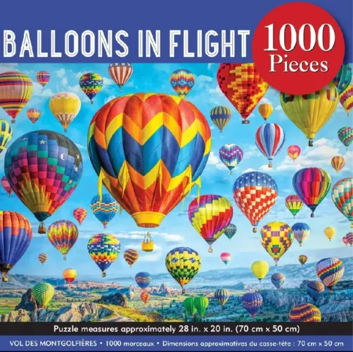 Quebra cabeça importado Peter Pauper, Balloons in Flight, 1000 peças