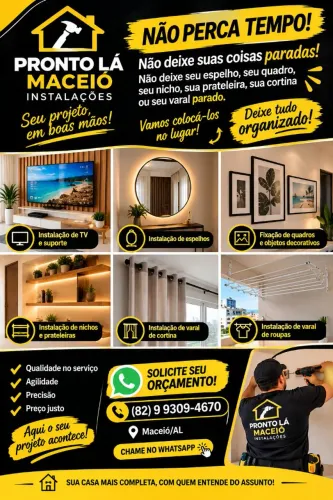 Fazemos instalação de tv, monitores nichos e muitos outros em sua casa ou estabelecimento.
