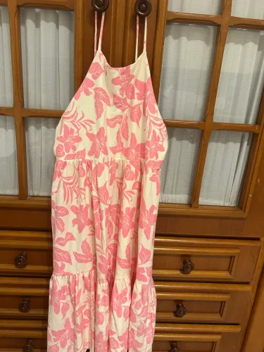 Zara kids vestido floral rosa/branco