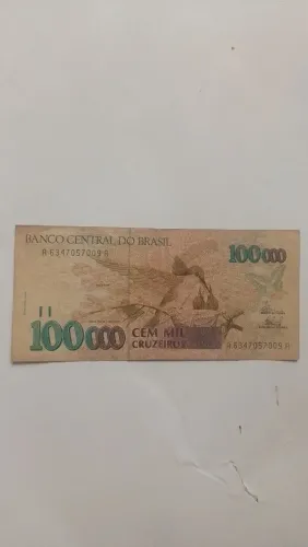 Nota cem mil cruzeiros100.000,00