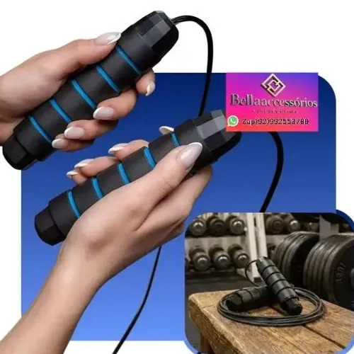 CORDAS DE PULAR CROSS FITNESS AÇO EMBORRACHADO PARA EXERCÍCIOS FÍSICOS 