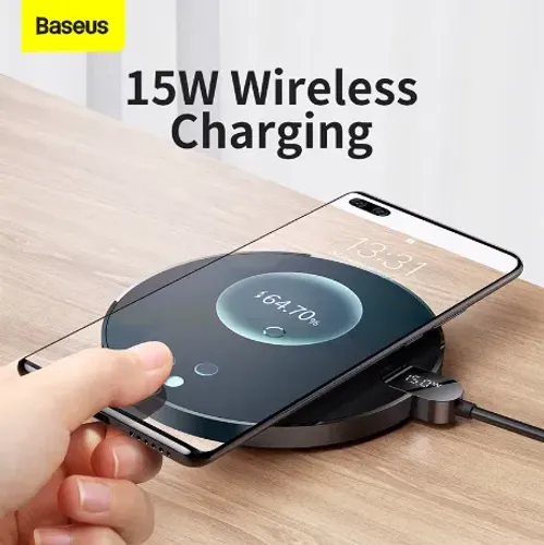 BASEUS CARREGADOR POR INDUÇÃO 15W - CARGA RÁPIDA