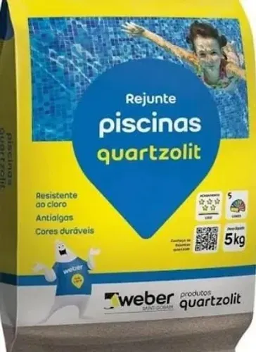 Rejunte quartzolit para piscina azul cobalto 