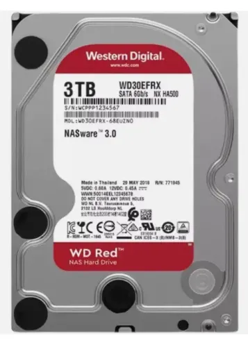 Disco rígido interno Western Digital 3TB WD30EFRX NASware 5400RPM SATA 3,5 SERVIDORES 