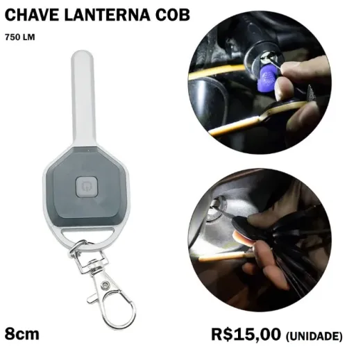 Chaveiro Chave de Carro Lanterna