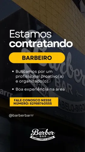 Vaga p barbeiro parceiro