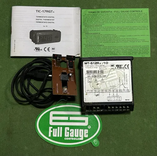 Controlador de Temperatura Full Gauge MT-512Ri/10 com Sensor e Manual