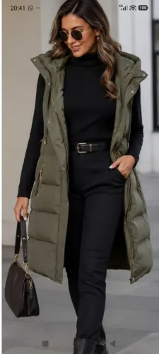 Colete alongado Zara feminino super confortável e quente