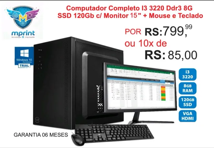 Computador i3 completo