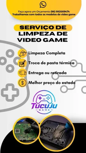 SERVIÇO DE LIMPEZA DE VIDEO GAME - TUCUJU GAME