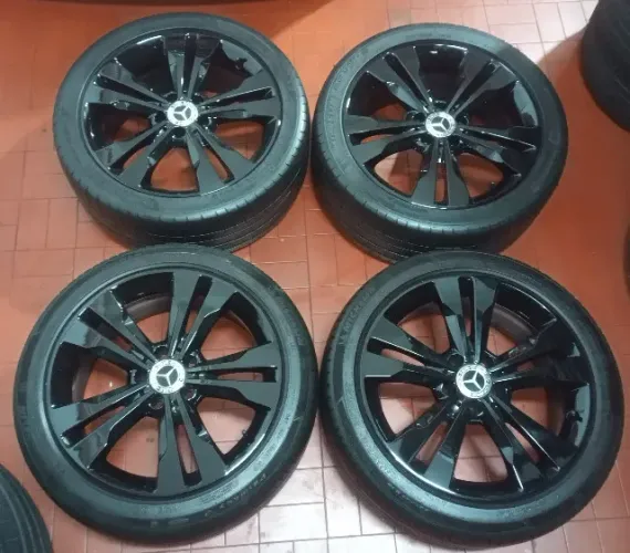 Rodas 18 Mercedes Black Style C200 C180 CLA Audi Passat Jetta Golf TOP 5x112 Reformadas 
