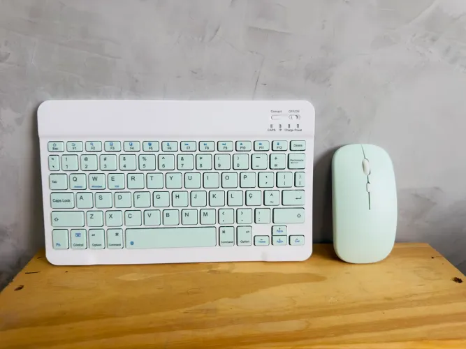 ? KIT TECLADO + MOUSE BLUETOOTH SEM FIO ENTREGA IMEDIATA