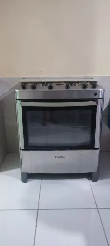 Fogão esmalte 5 bocas cinza para reparo