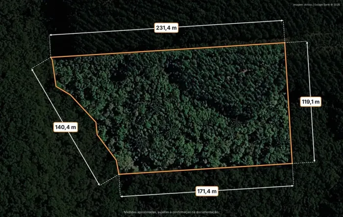 Área rural individual de 23.960 m² em São Luiz do Purunã - Destino de Turismo Rural