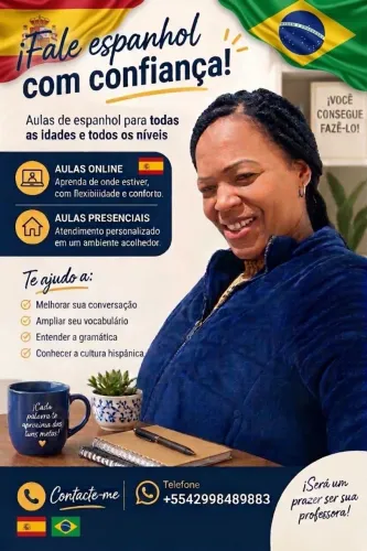 Aulas online e presenciais de espanhol