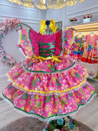 Vestido caipira infantil