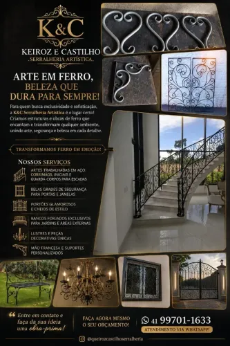 Guarda-Corpo, Escadas & Corrimão Exclusivo. Serralheria Artística. m²