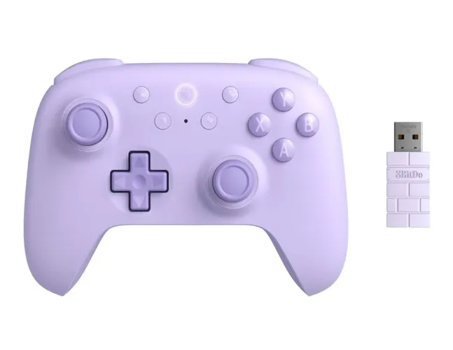 8BitDo Ultimate 2C Wireless Controller na cor lilás
