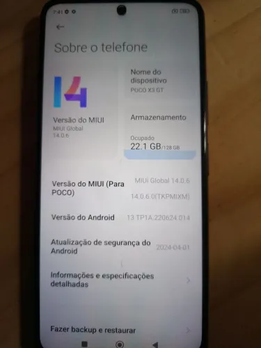 XIAOMI POCO X3 GT - MEMÓRIA RAM 8+3 GB - AMARZENAMENTO 128GB