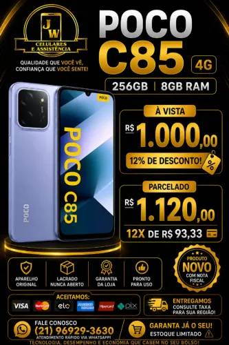 POCO C85 8/256 NFC (LACRADO + NOTA)