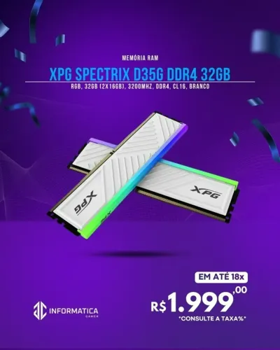 MEMÓRIA RAM XPG SPECTRIX D35G DDR4 32GB