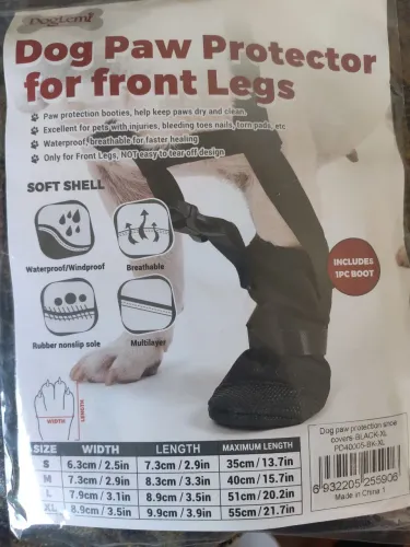 Protetor de patas para cachorro grande