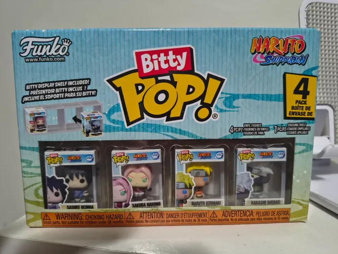 Funko Bitty Poppy - Naturo Shippuden - 4 Miniaturas + Display