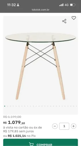 Mesa de vidro 