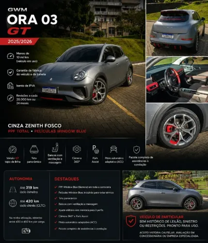 GWM Ora 03 GT (elétrico) 2026