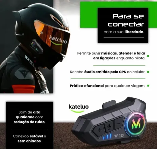 Fone de ouvido para capacete bluetooth novos lacrados
