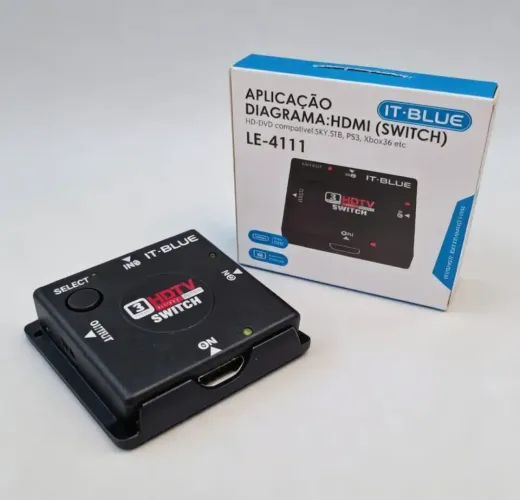 Switch HDMI 3x1 Divisor - Entrega Grátis