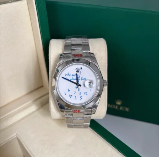 Relógio Rolex Datejust Who Cares I?m Already Late 41mm Top Base ETA Vidro Safira Aço 904L