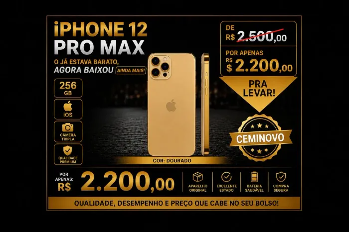 IPhone 12 pro max semi novo 