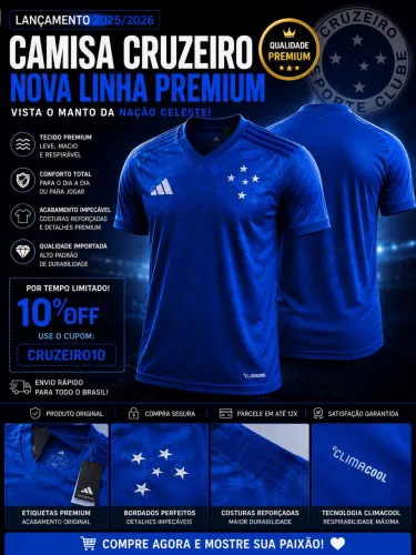 Camisa Cruzeiro Nova Lançamento Importada - Qualidade Premium ?