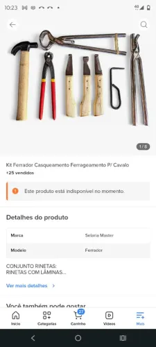 Ferramenta de casquear cavalos 