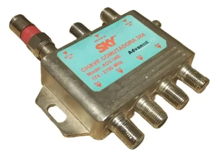 Chave Comutadora 3x4 Vhf/uhf/sat - Advansat Sky