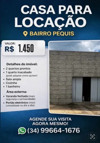 Aluga se casa bairro pequis 