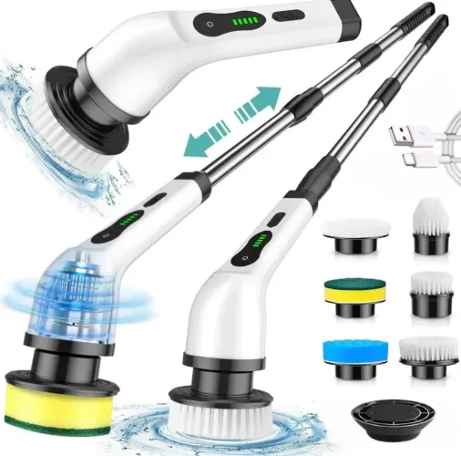 Escova de limpeza elétrica multifuncional
