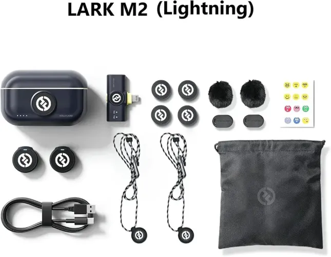 Microfone sem frio Hollyland Lark M2 Duo