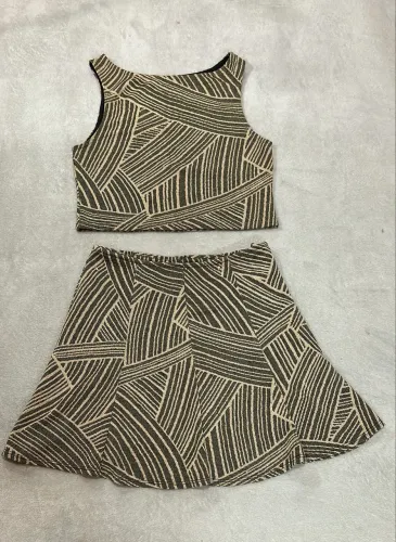 Conjunto aquamar brilhoso