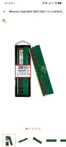Memória hyperx DDR 4 32gbs 2x16gbs 2667mhz