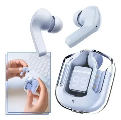 Fone de ouvido bluetooth azul