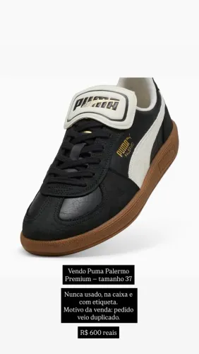TÊNIS PUMA PALERMO PREMIUM NOVO, NUNCA USADO